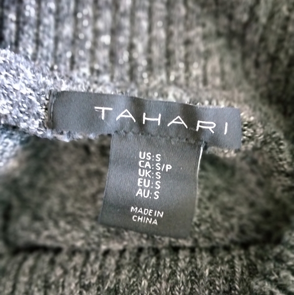 Tahari Charcoal Heather Sweater - Picture 7 of 8